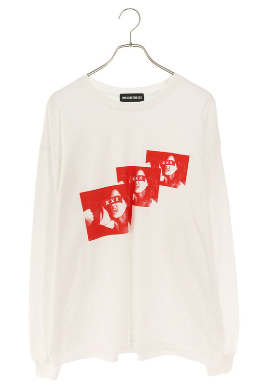 GOD SELECTION XXX Graphic Logo Long Sleeve Tee White Size L