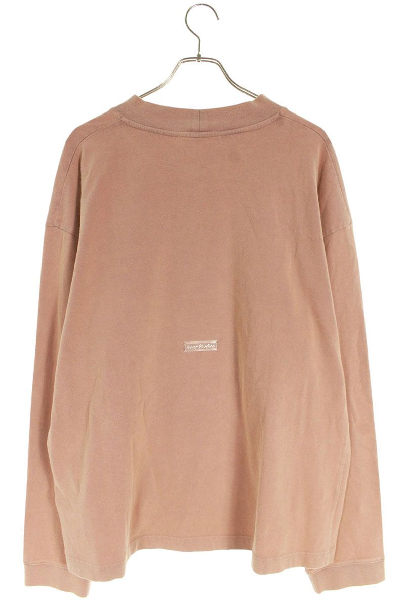 ACNE STUDIOS Relaxed Fit Back Logo Long Sleeve T-shirt Pink Size L