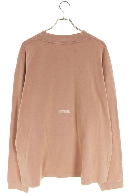 ACNE STUDIOS Relaxed Fit Back Logo Long Sleeve T-shirt Pink Size L