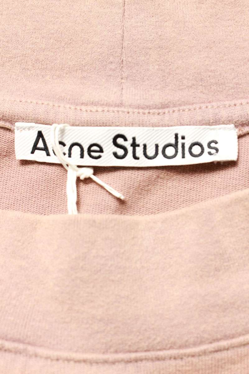 ACNE STUDIOS Relaxed Fit Back Logo Long Sleeve T-shirt Pink Size L