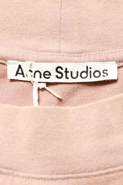 ACNE STUDIOS Relaxed Fit Back Logo Long Sleeve T-shirt Pink Size L