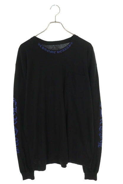 Chrome Hearts Neck Logo Print Long Sleeve Tee Black/Blue Size XL