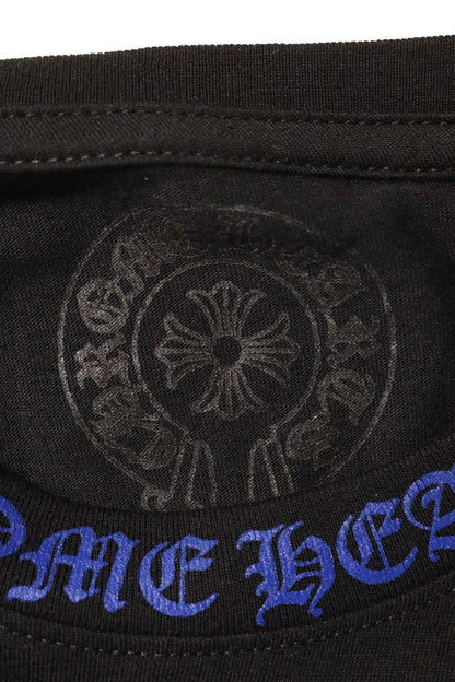 Chrome Hearts Neck Logo Print Long Sleeve Tee Black/Blue Size XL