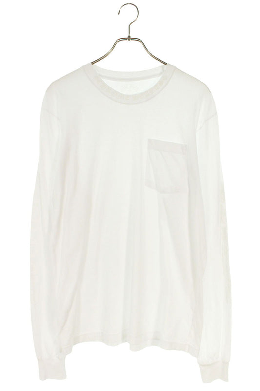 Chrome Hearts Neck Logo Print Long Sleeve Tee White Size L