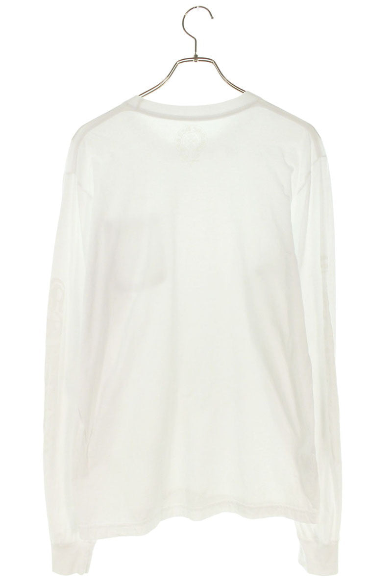 Chrome Hearts Neck Logo Print Long Sleeve Tee White Size L