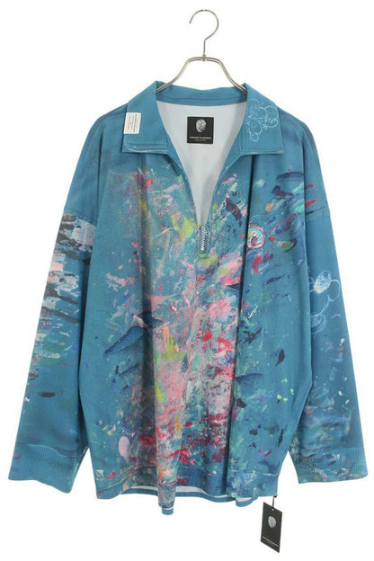TALKING ABOUT THE ABSTRACTION Transfer Print Pullover Size L