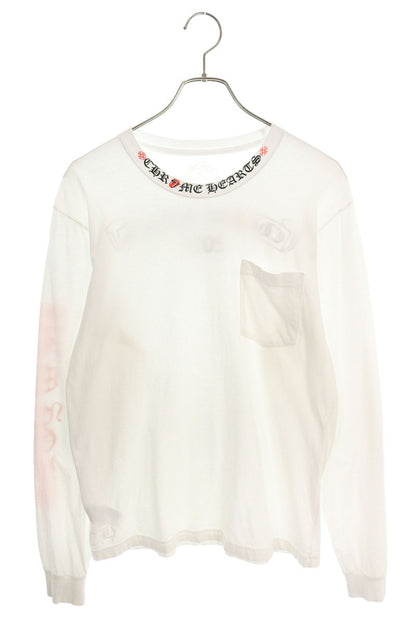 Chrome Hearts Back Scroll Label Long Sleeve Tee White/Black Size L