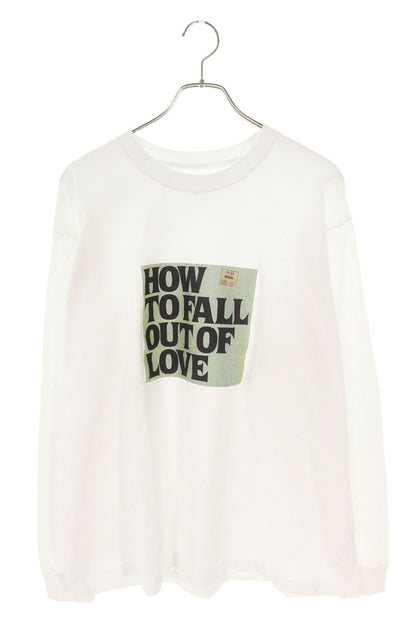 SEQUEL 25AW White Text Print Cotton Long Sleeve Tee Size L