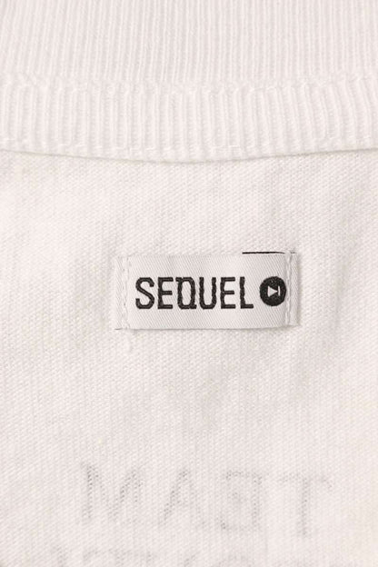 SEQUEL 25AW White Text Print Cotton Long Sleeve Tee Size L