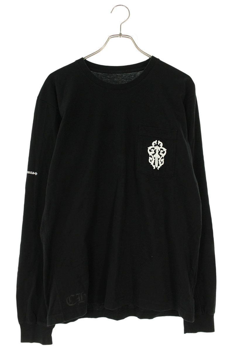 Chrome Hearts Back Dagger Print Long Sleeve Tee Black Size L