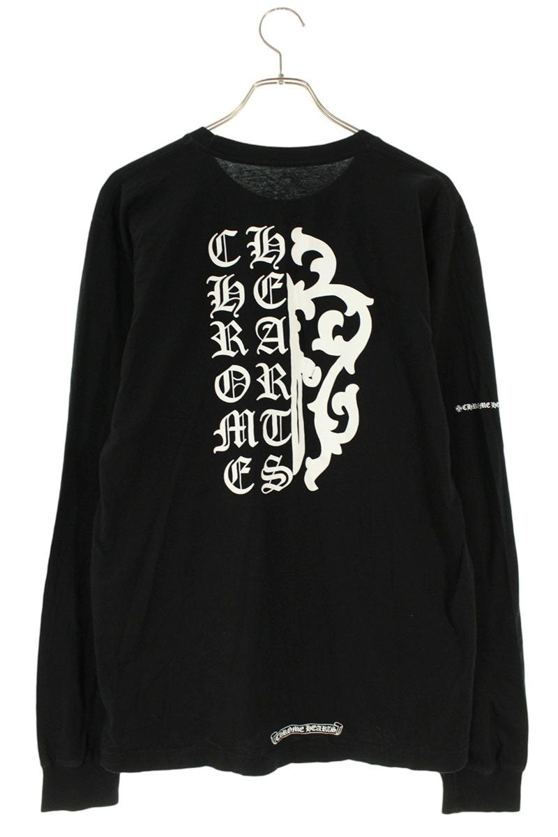 Chrome Hearts Back Dagger Print Long Sleeve Tee Black Size L