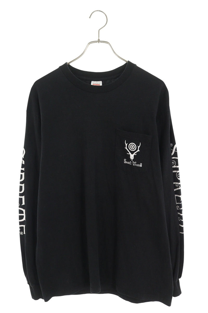 SUPREME 21SS South2West8 Pocket Tee Black Size L