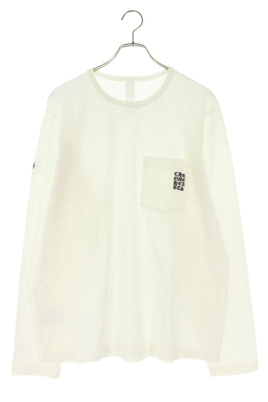 Chrome Hearts Y NOT Logo Embroidered Long Sleeve Tee White Size L
