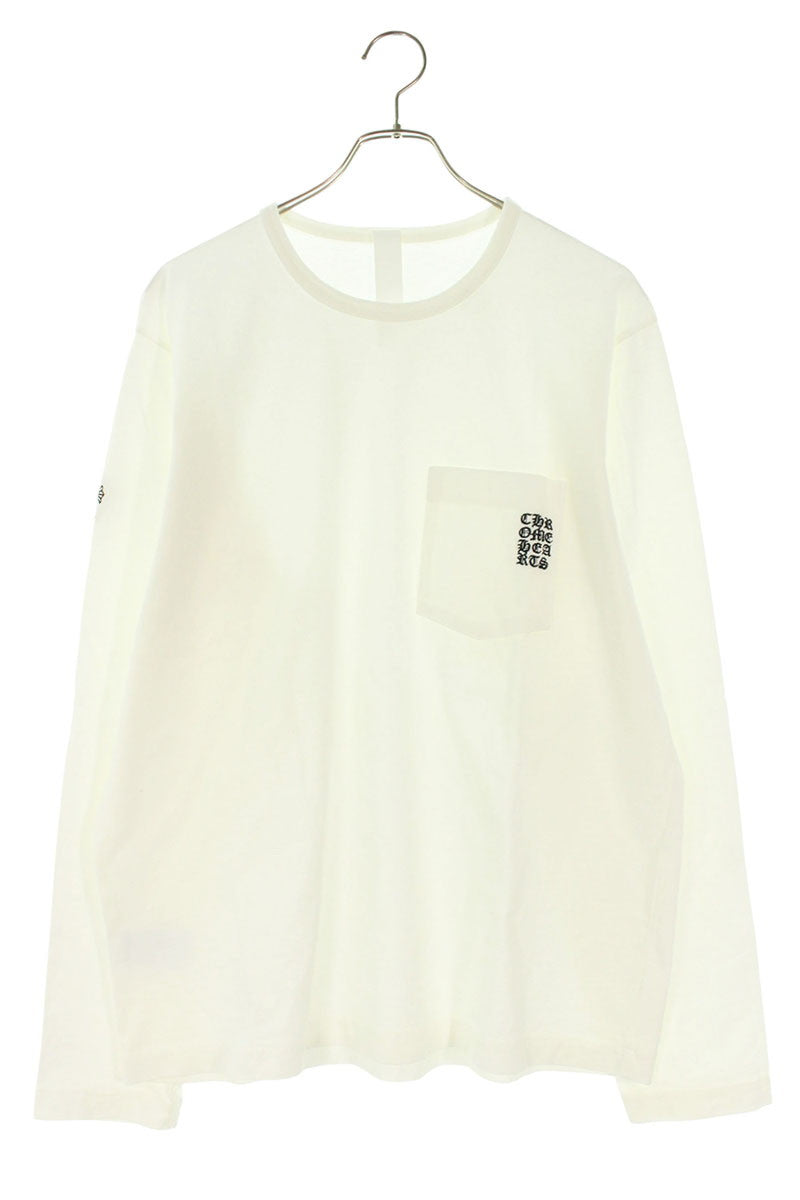 Chrome Hearts Y NOT Logo Embroidered Long Sleeve Tee White Size L