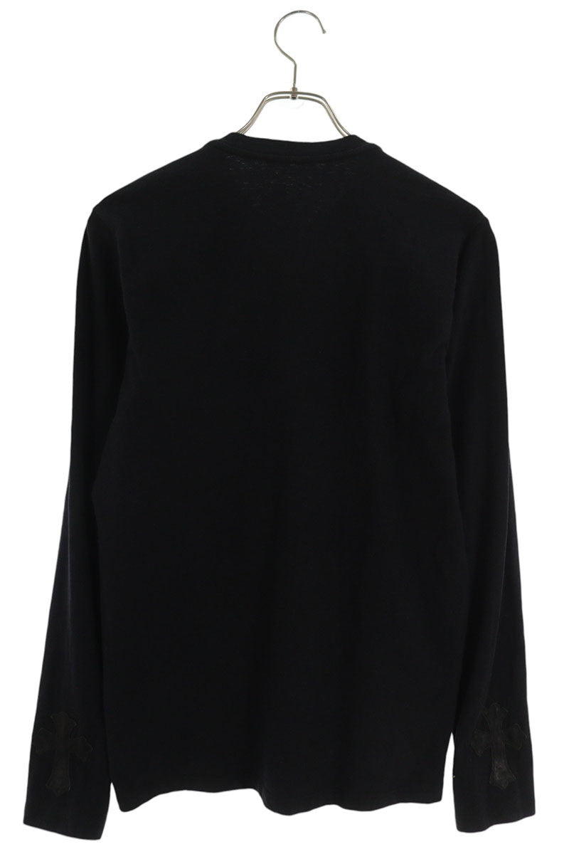 Chrome Hearts Sleeve Cross Patch Henley Long Sleeve Tee Size SM