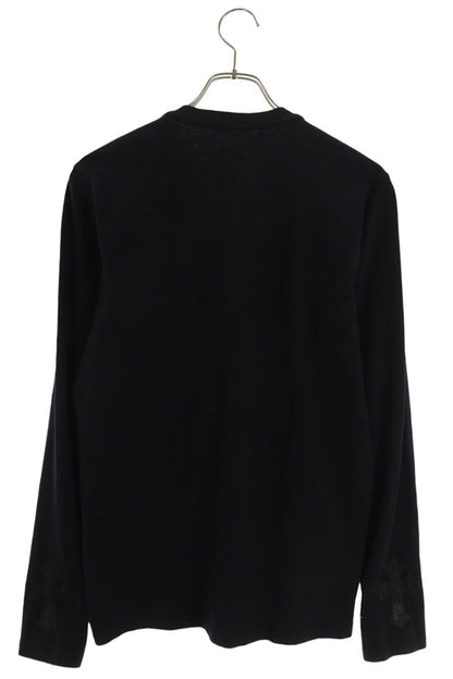 Chrome Hearts Sleeve Cross Patch Henley Long Sleeve Tee Size SM