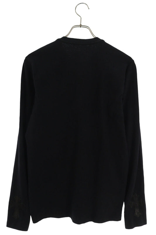 Chrome Hearts Sleeve Cross Patch Henley Long Sleeve Tee Size SM