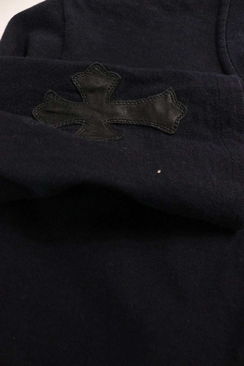 Chrome Hearts Sleeve Cross Patch Henley Long Sleeve Tee Size SM