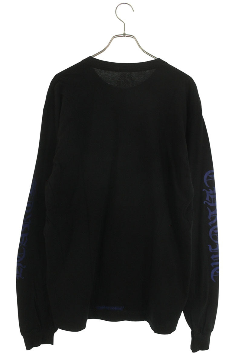 Chrome Hearts Neck Logo Long Sleeve Tee Black/Blue Size XL