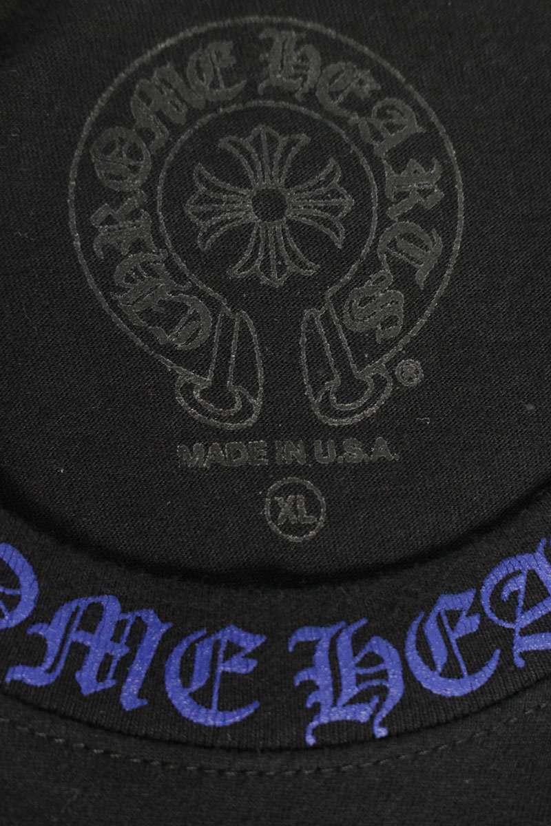 Chrome Hearts Neck Logo Long Sleeve Tee Black/Blue Size XL