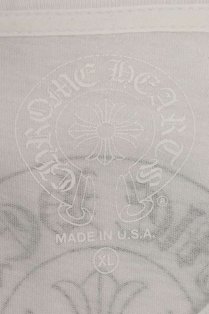 Chrome Hearts Floral Horseshoe Print Long Sleeve Tee White Size XL