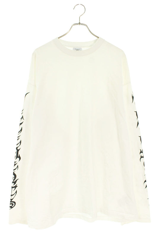 Vetements 22AW Logo Long Sleeve T-Shirt White Size M