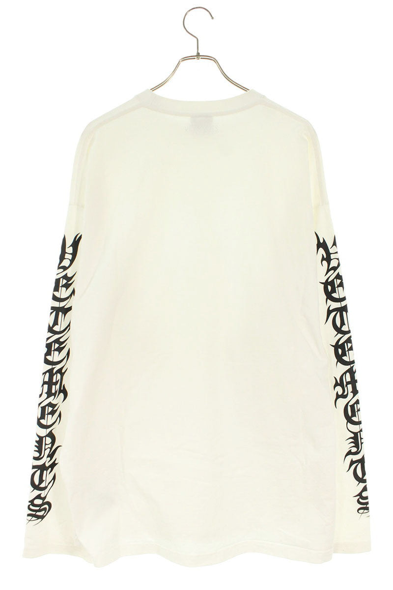 Vetements 22AW Logo Long Sleeve T-Shirt White Size M