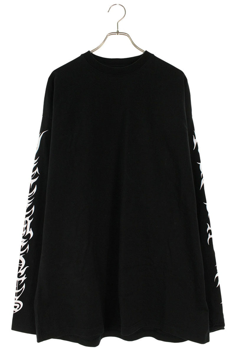 Vetements 22AW Logo Long Sleeve T-Shirt Black Size M