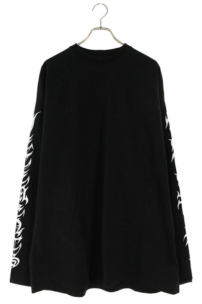 Vetements 22AW Logo Long Sleeve T-Shirt Black Size M
