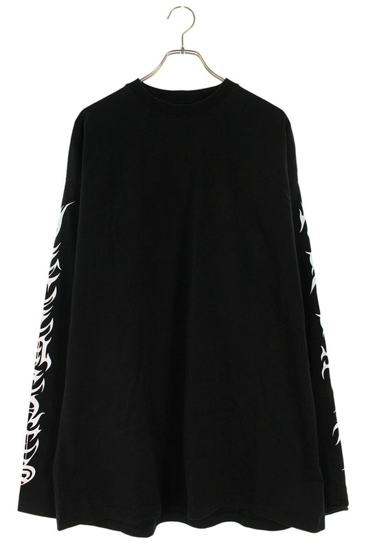 Vetements 22AW Logo Long Sleeve T-Shirt Black Size M
