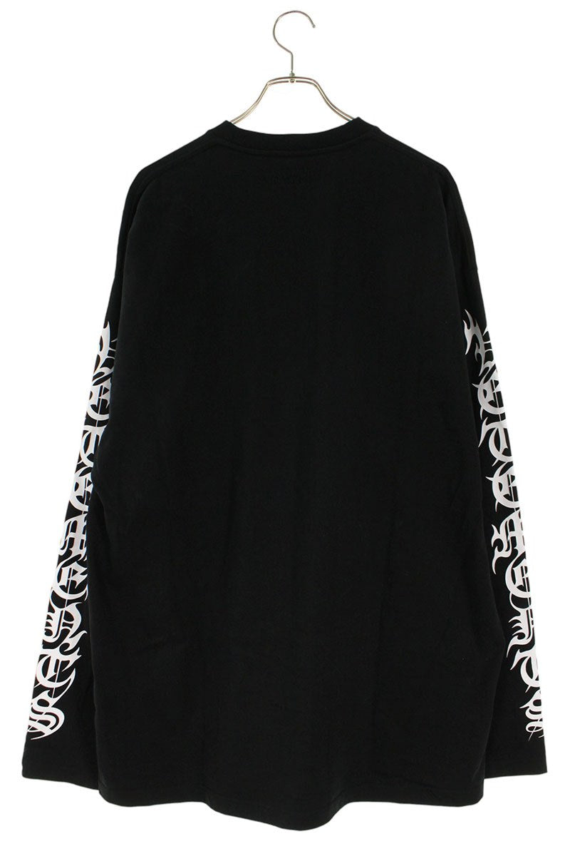 Vetements 22AW Logo Long Sleeve T-Shirt Black Size M