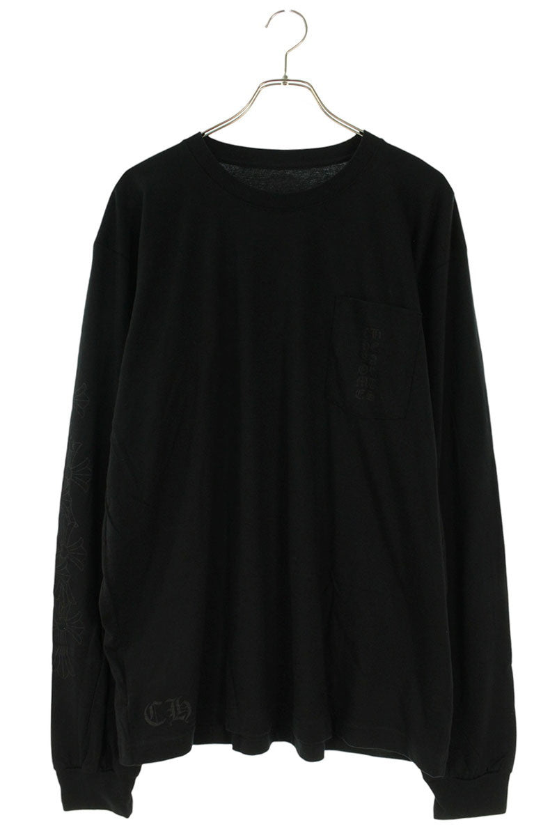Chrome Hearts Miami Ltd. Sleeve Logo Long Sleeve Tee Black Size XL