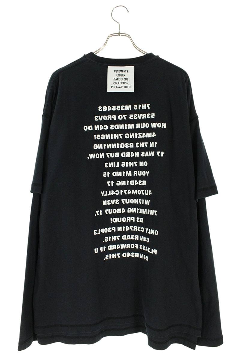 Vetements 24AW Long Sleeve T-Shirt Black Size S