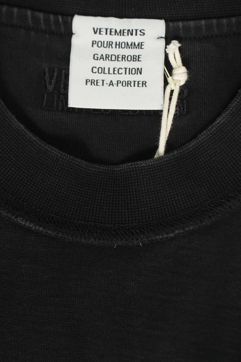 Vetements 26SS Long Sleeve T-Shirt Black Size M
