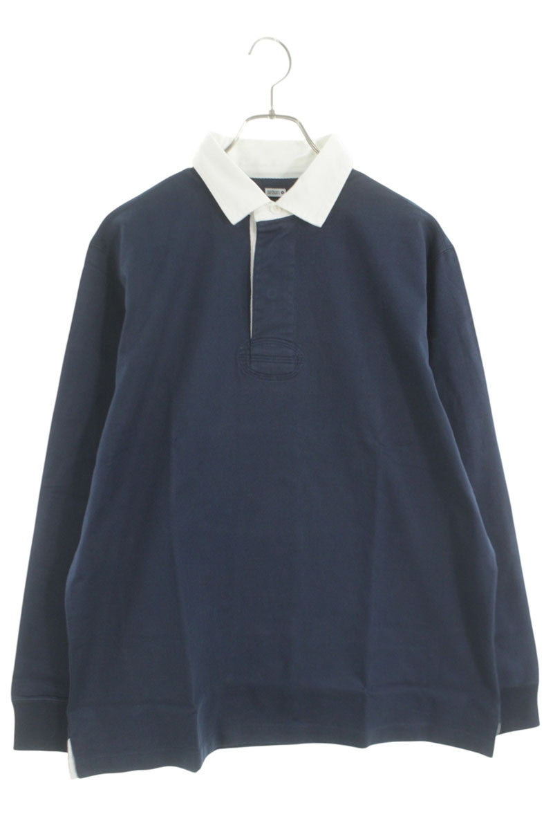 SEQUEL 25SS Logo Print Rugby Long Sleeve Blue Size XL