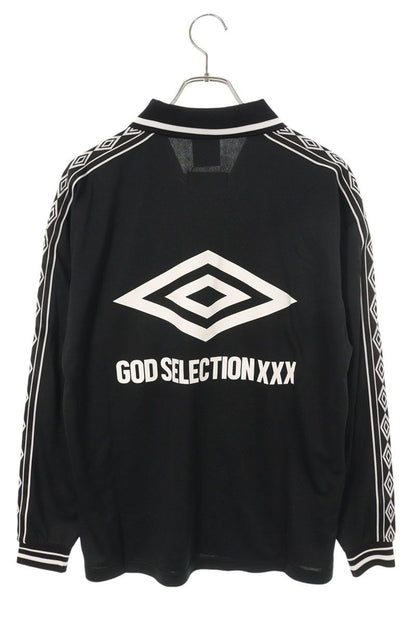 Umbro x GOD SELECTION XXX Logo Print Long Sleeve T-Shirt Black Size S