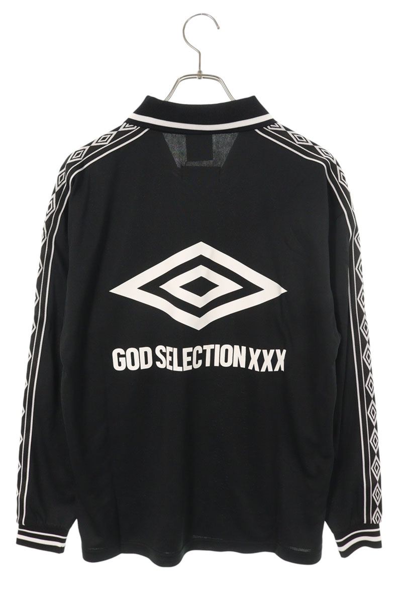Umbro x GOD SELECTION XXX Logo Print Long Sleeve T-Shirt Black Size M