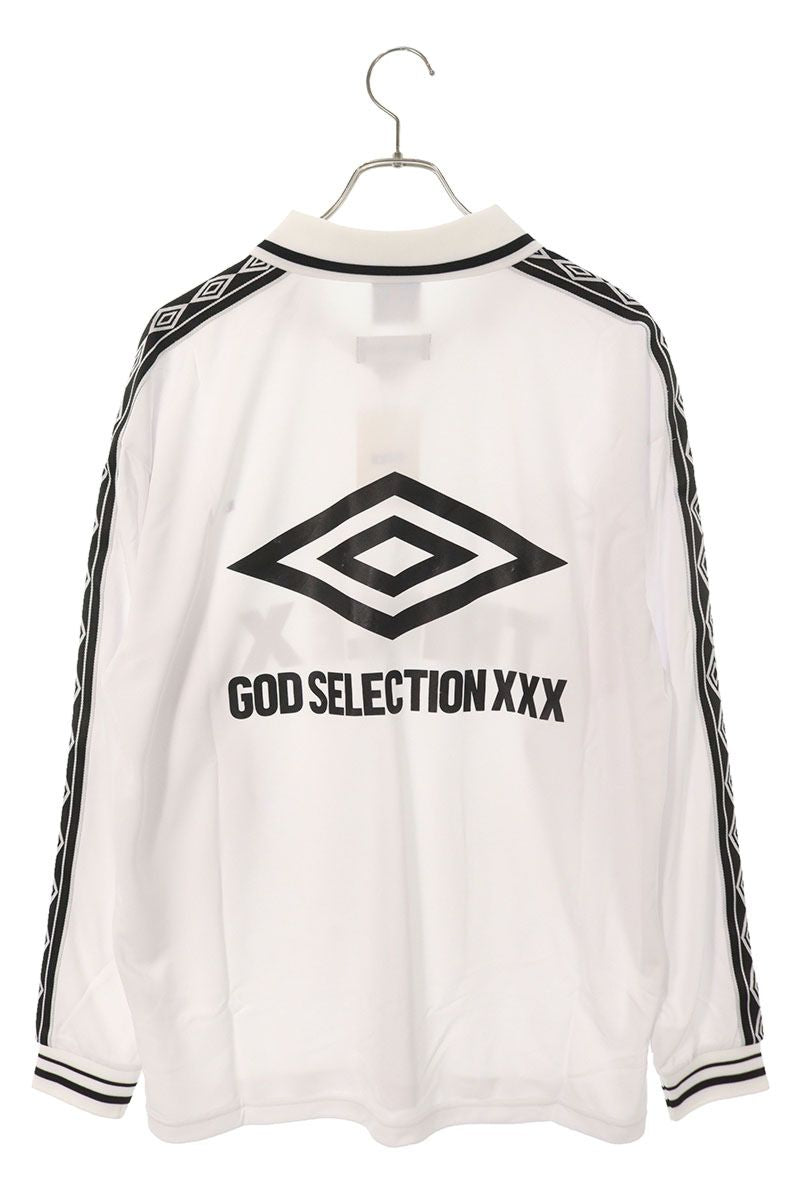 Umbro x GOD SELECTION XXX Logo Print Long Sleeve T-Shirt White Size L
