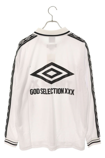 Umbro x GOD SELECTION XXX Logo Print Long Sleeve T-Shirt White Size L