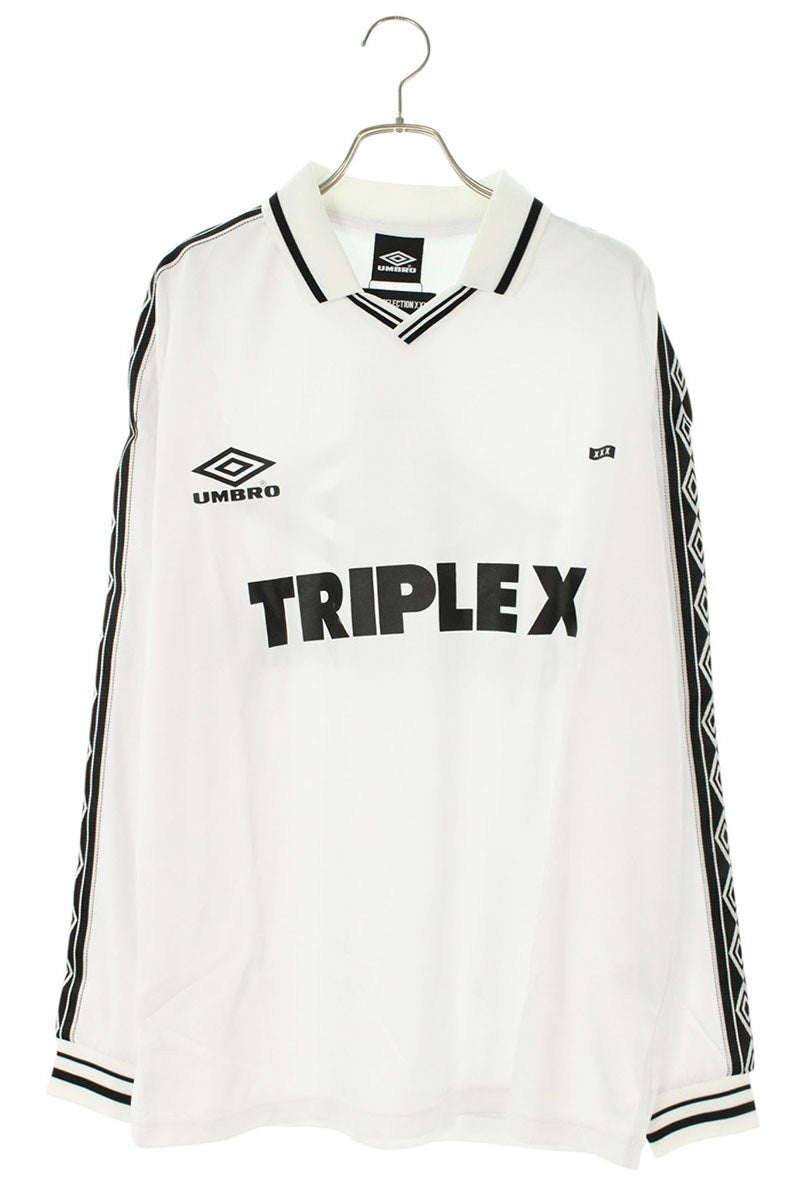 Umbro x GOD SELECTION XXX Logo Print Long Sleeve T-Shirt White Size M