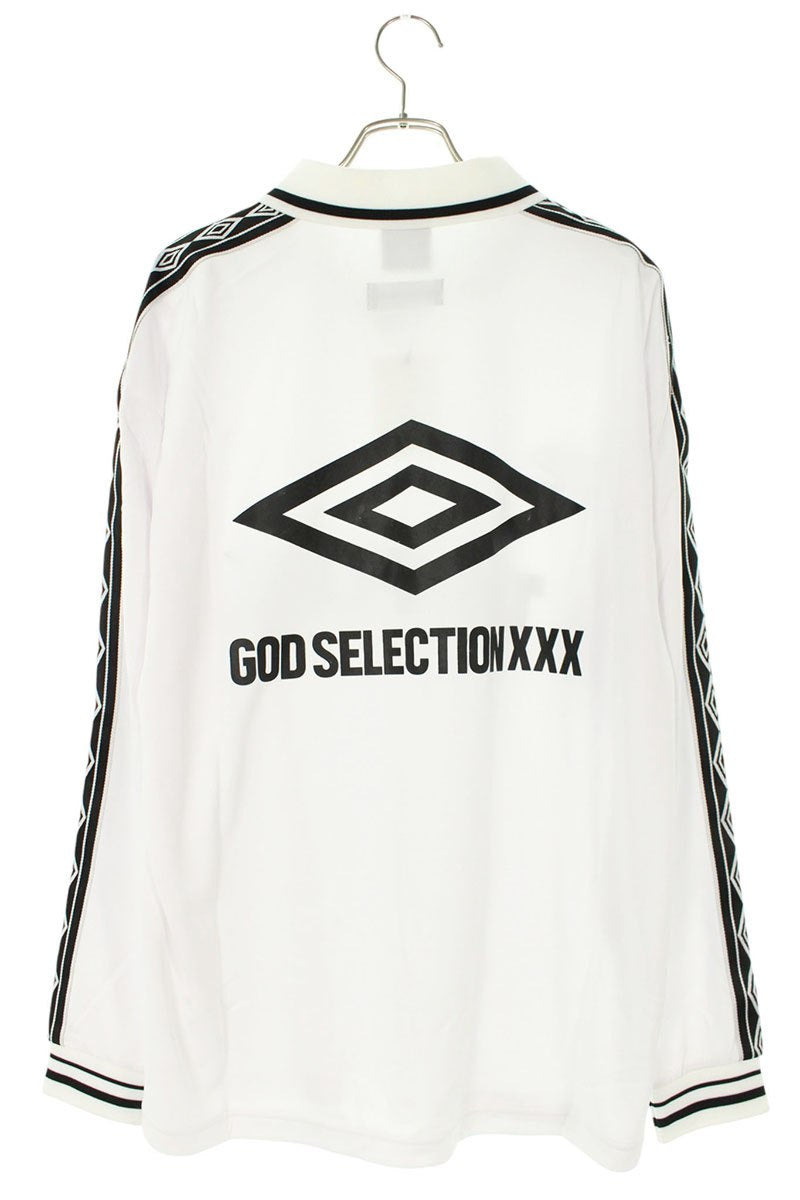 Umbro x GOD SELECTION XXX Logo Print Long Sleeve T-Shirt White Size M