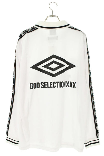 Umbro x GOD SELECTION XXX Logo Print Long Sleeve T-Shirt White Size M