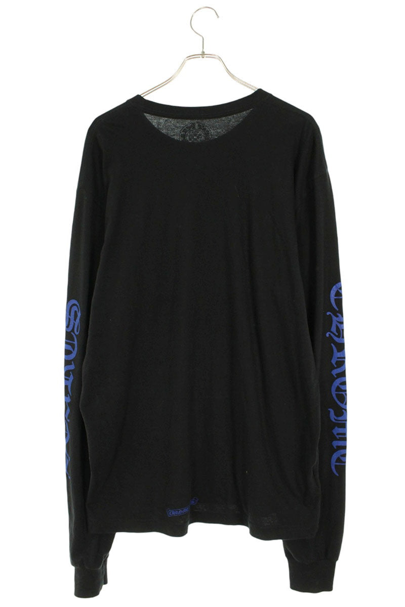 Chrome Hearts Neck Logo Print Long Sleeve Tee Black/Blue Size XL