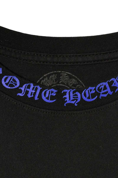 Chrome Hearts Neck Logo Print Long Sleeve Tee Black x Blue Size M