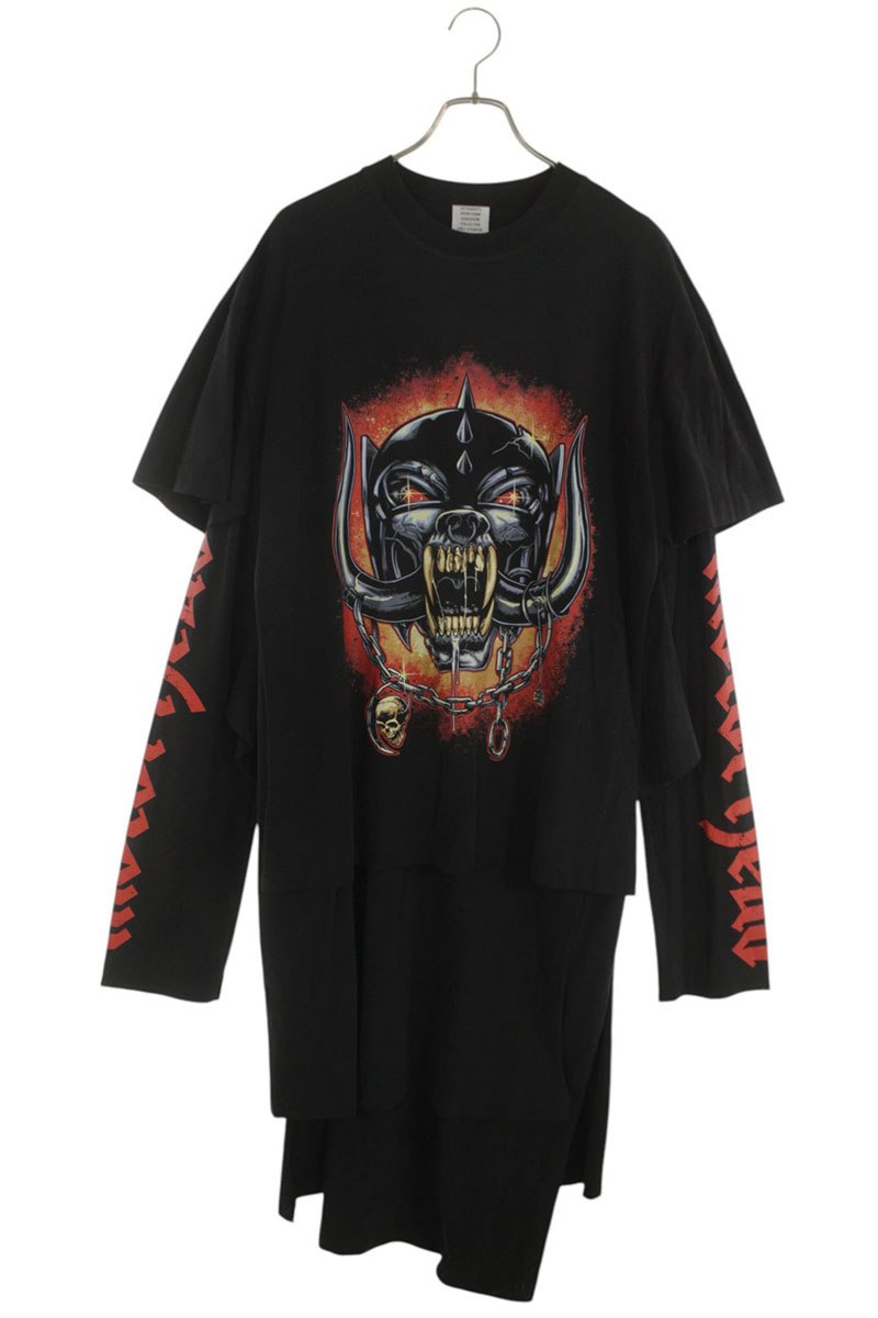 Vetements Black Layered Band Tee Long Sleeve Dress Size XS