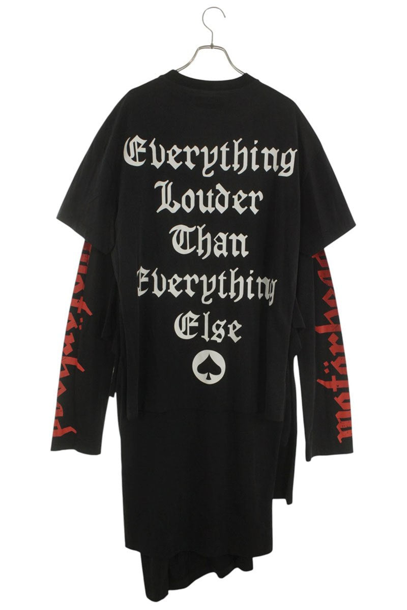 Vetements Black Layered Band Tee Long Sleeve Dress Size XS