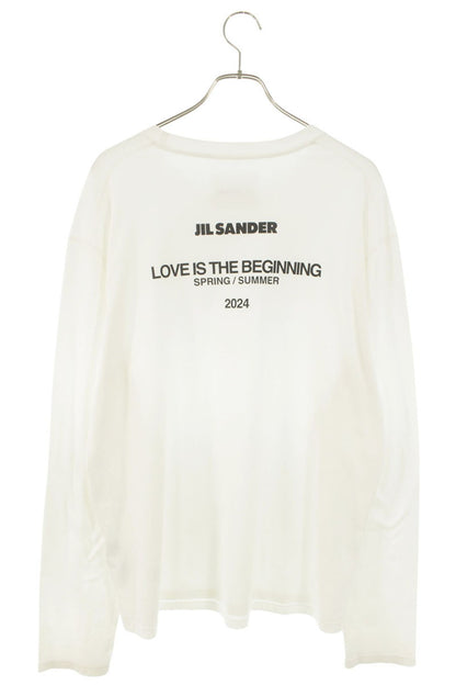 Jil Sander 24AW Logo Print Long Sleeve T-Shirt White Size XXL