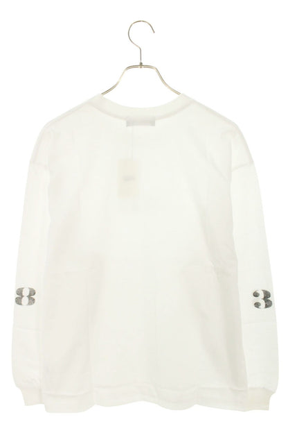GOD SELECTION XXX Numbering Print Long Sleeve Tee White Size XXL