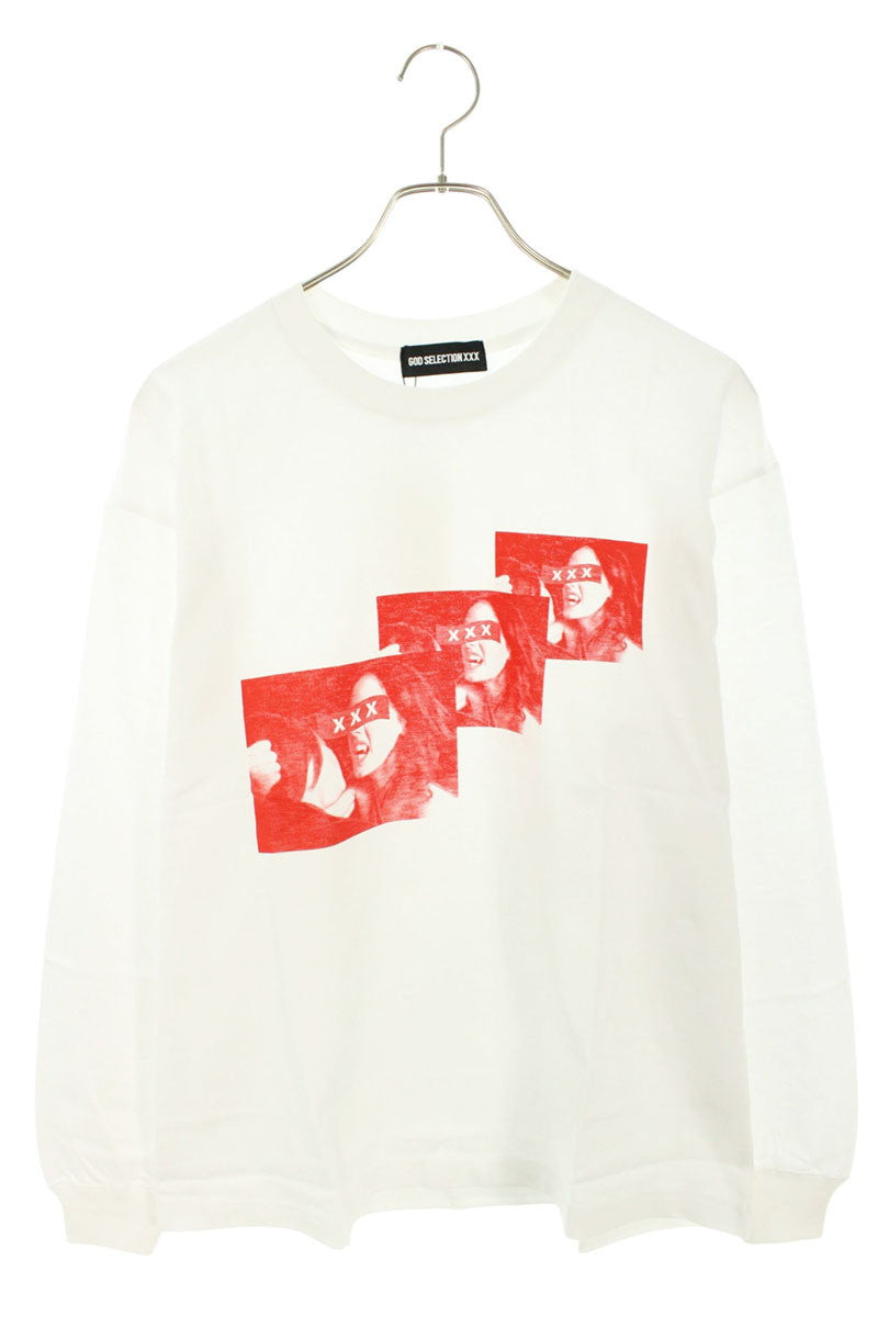 GOD SELECTION XXX Photo Print Long Sleeve Tee White Size S