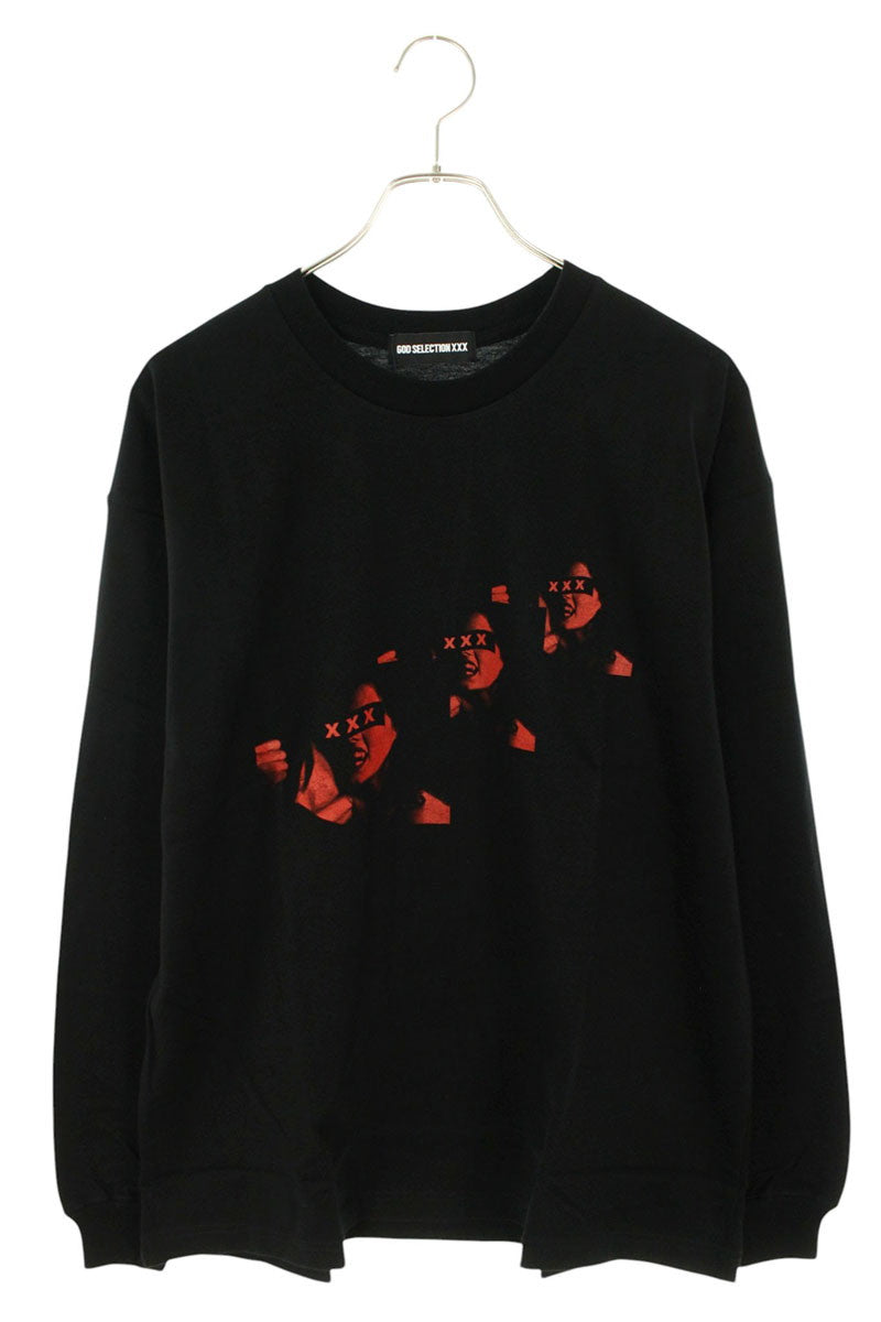 GOD SELECTION XXX Photo Print Long Sleeve Tee Black Size M